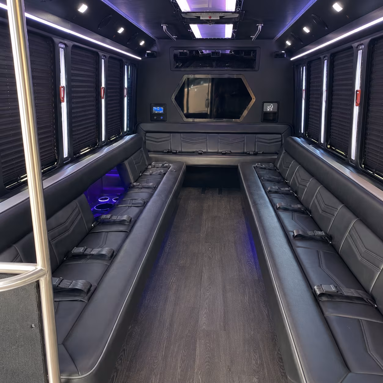 ocala 18 passenger party bus interior