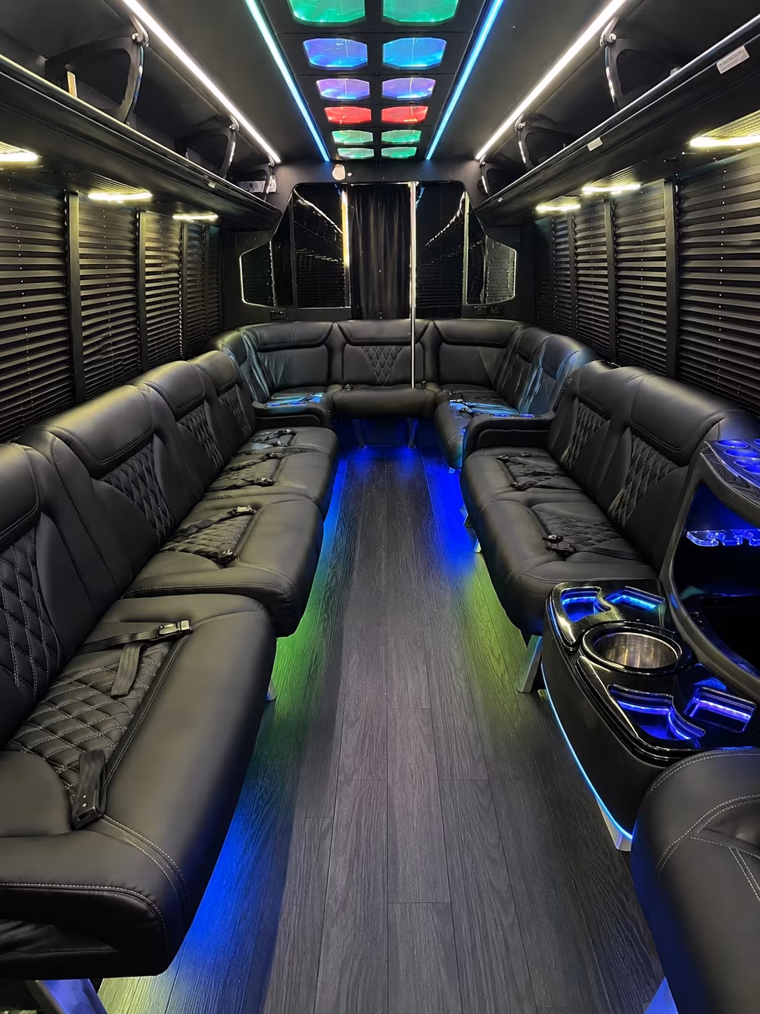 ocala 20 passenger party bus interior