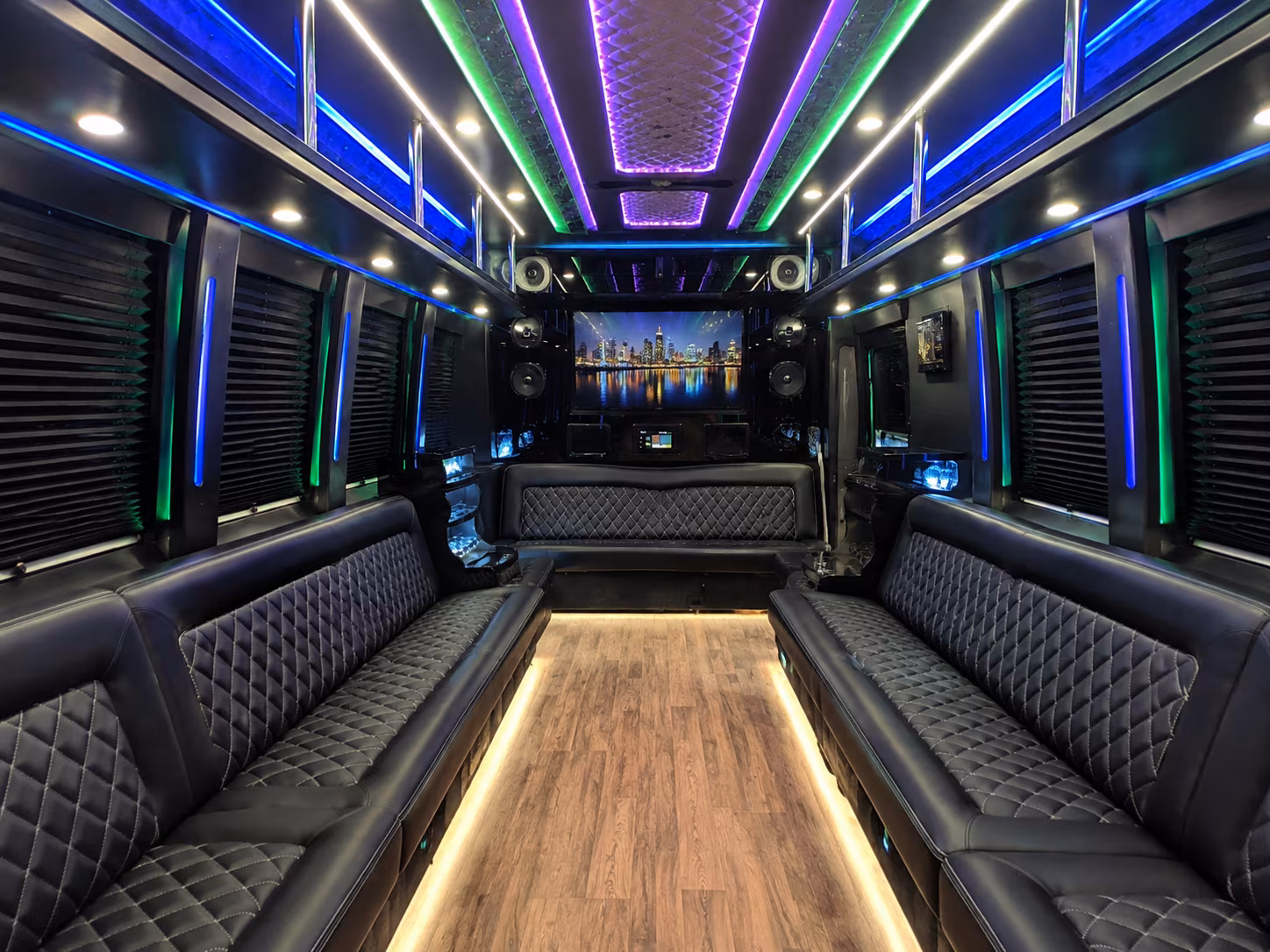 ocala 25 passenger party bus interior