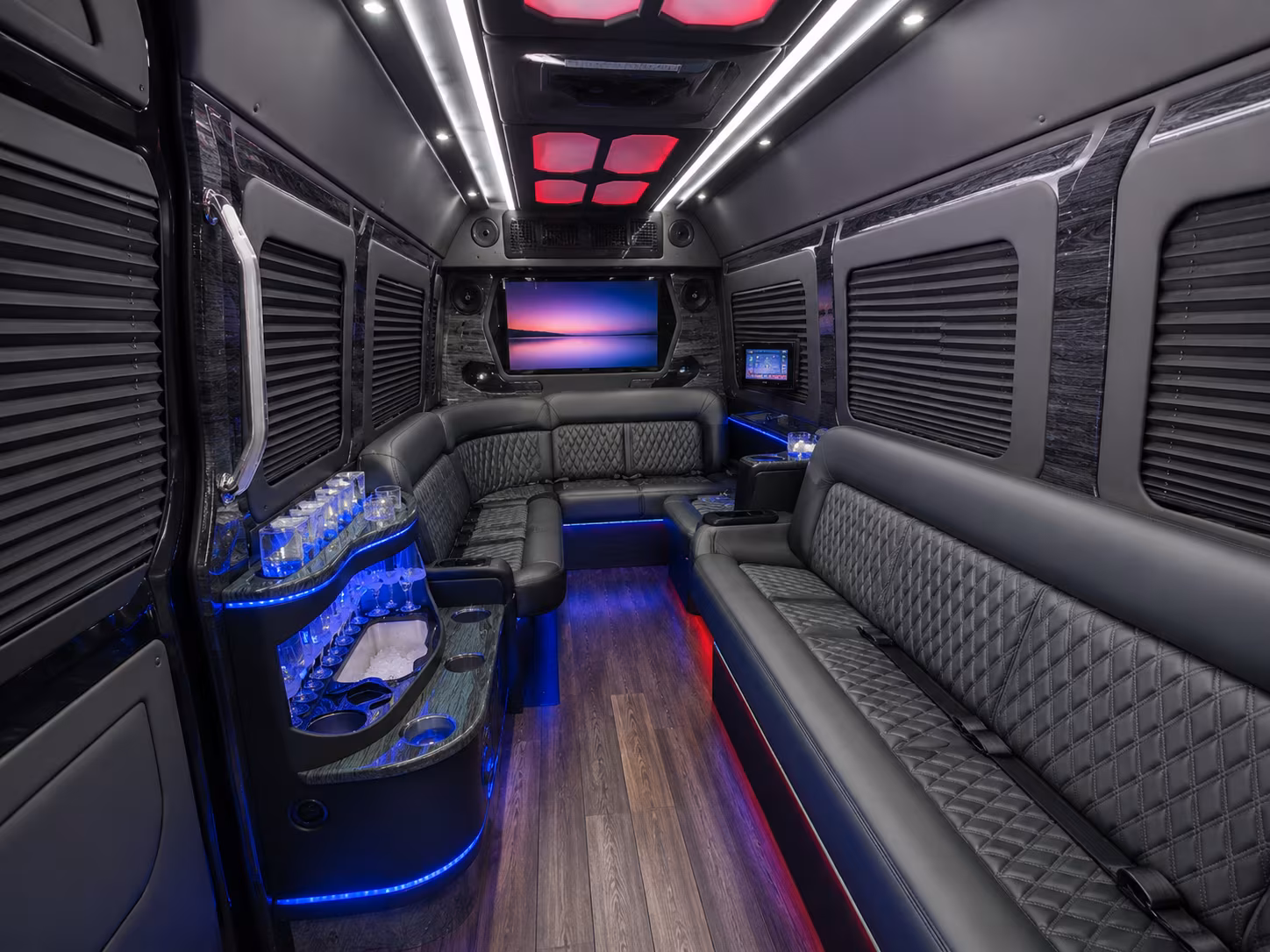 ocala 28 passenger party bus interior