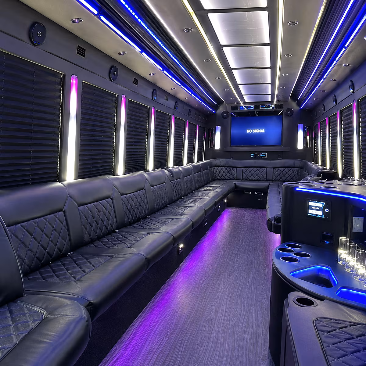 ocala 30 passenger party bus inside