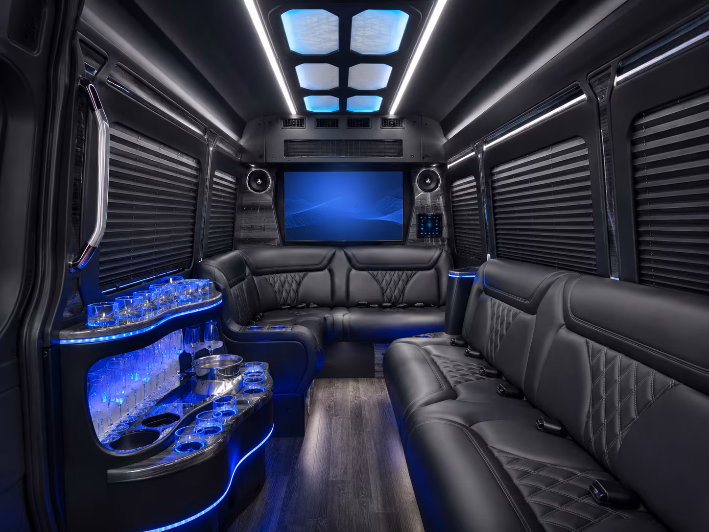 ocala 50 passenger party bus interior